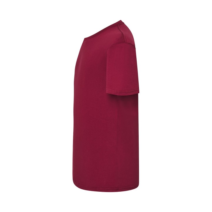 Koszulka męska 145 g/m² – Bordowa, 100% bawełna, bez szwów bocznych