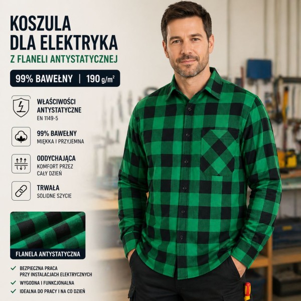 Koszula dla elektryka flanela bawełna