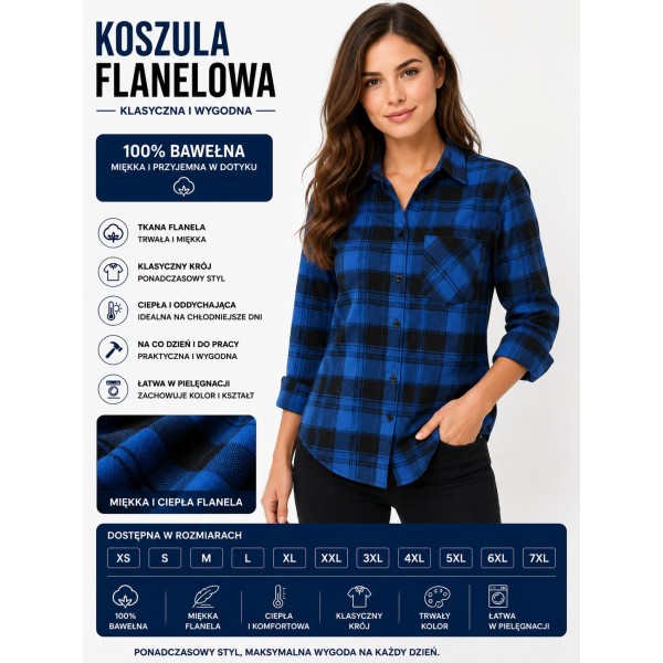 Bawełniana koszula flanelowa