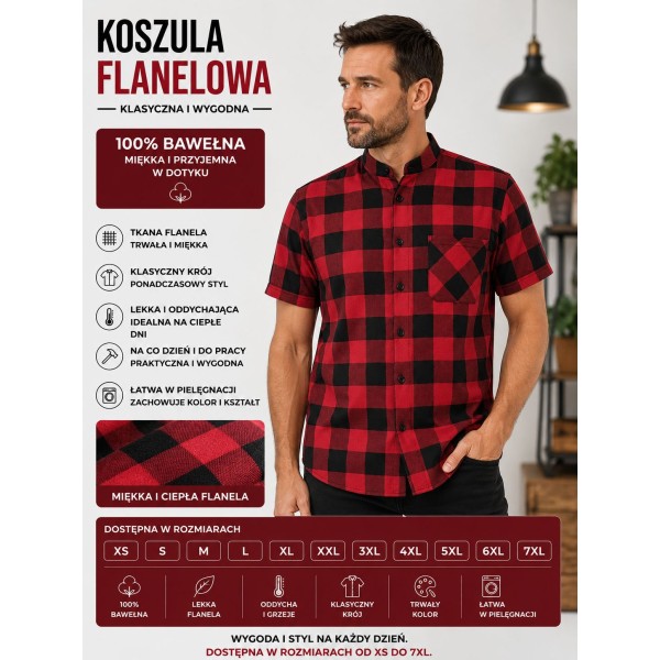 Koszula krótki rękaw Bawełna