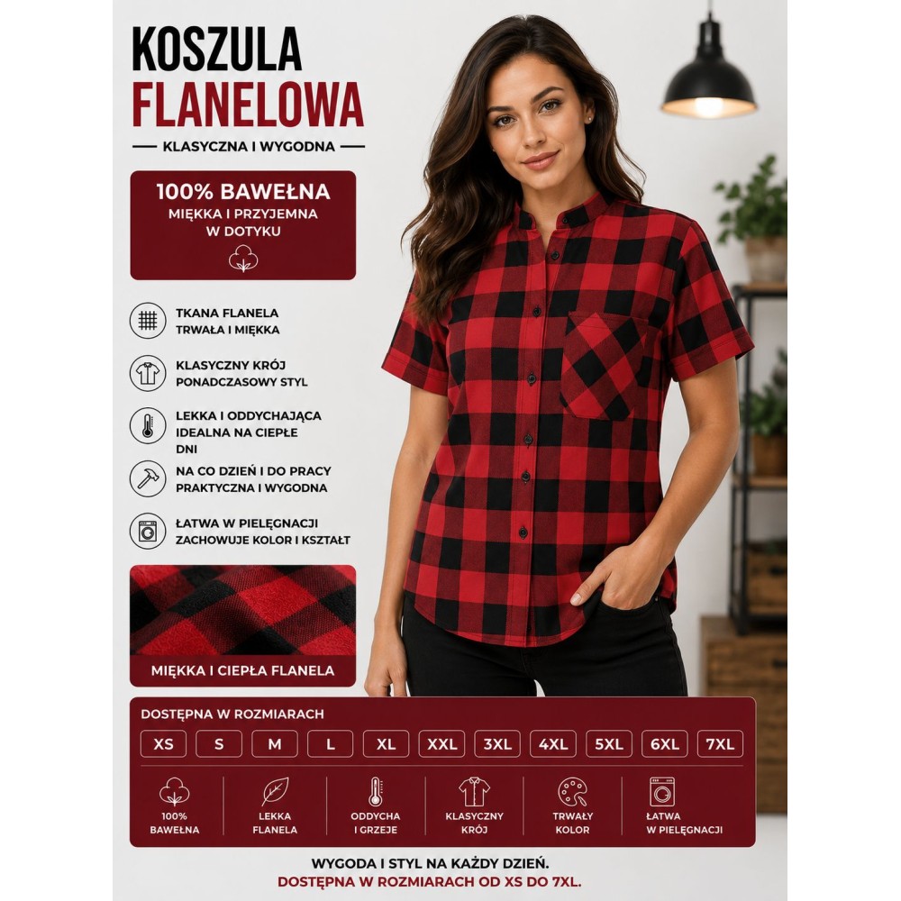 Koszula krótki rękaw Bawełna