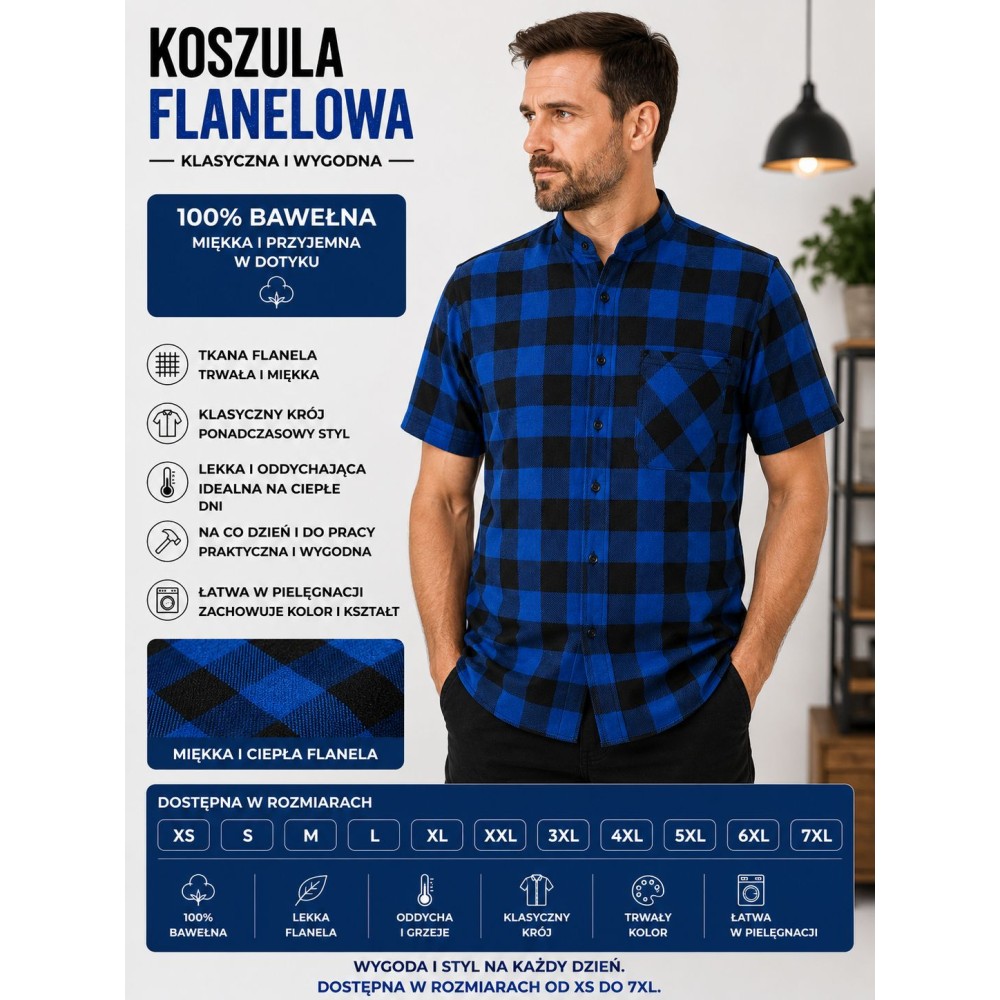 Koszula bawełniana krótki rękaw
