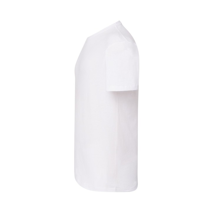 Koszulka męska 145 g/m² – Biała, 100% bawełna, brak szwów bocznych