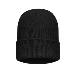Czapka zimowa 126 g/m2 czarna – wywijana i wygodna