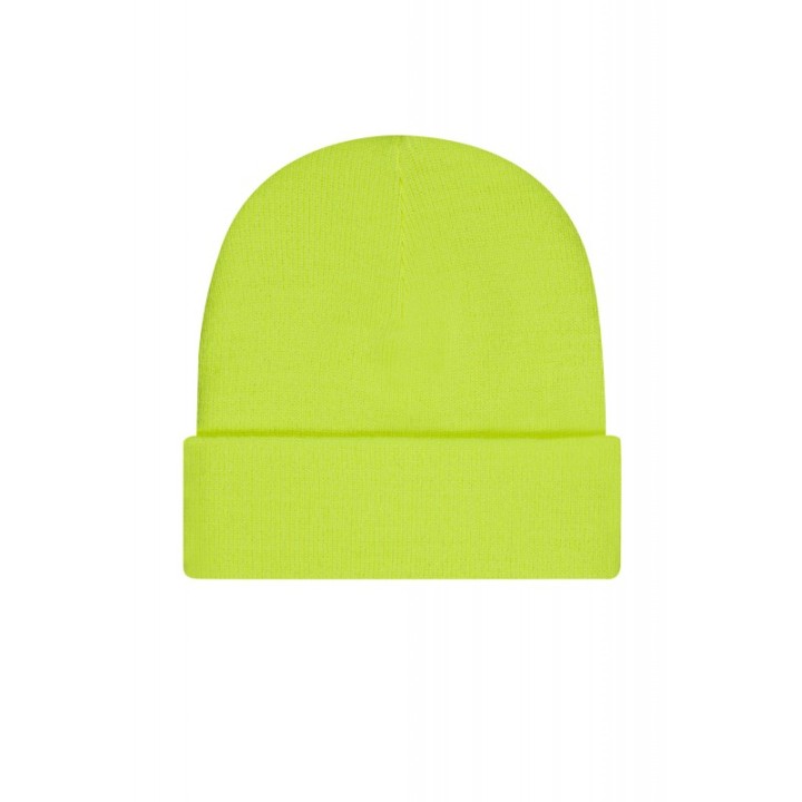 Czapka zimowa wywijana 126 g/m2 Żółta fluor