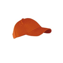 Czapka z daszkiem na rzep Pomarańczowa 100% bawełna 260 g