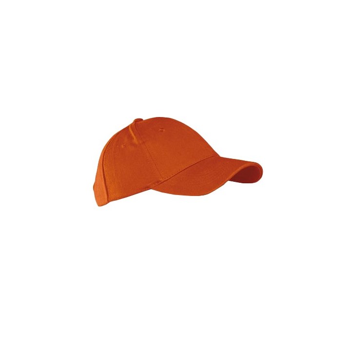 Czapka z daszkiem na rzep Pomarańczowa 100% bawełna 260 g