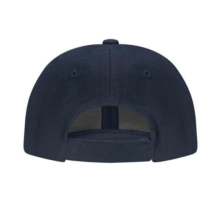 Czapka dziecięca 6 panelowa czarna z bawełny 290 g/m²