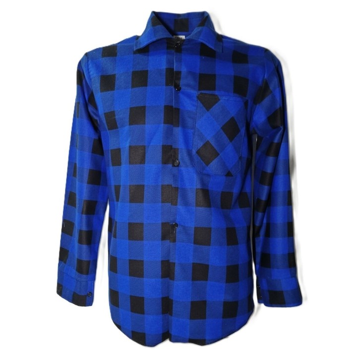 Koszula flanelowa niebiesko-czarna 170 gr/m2