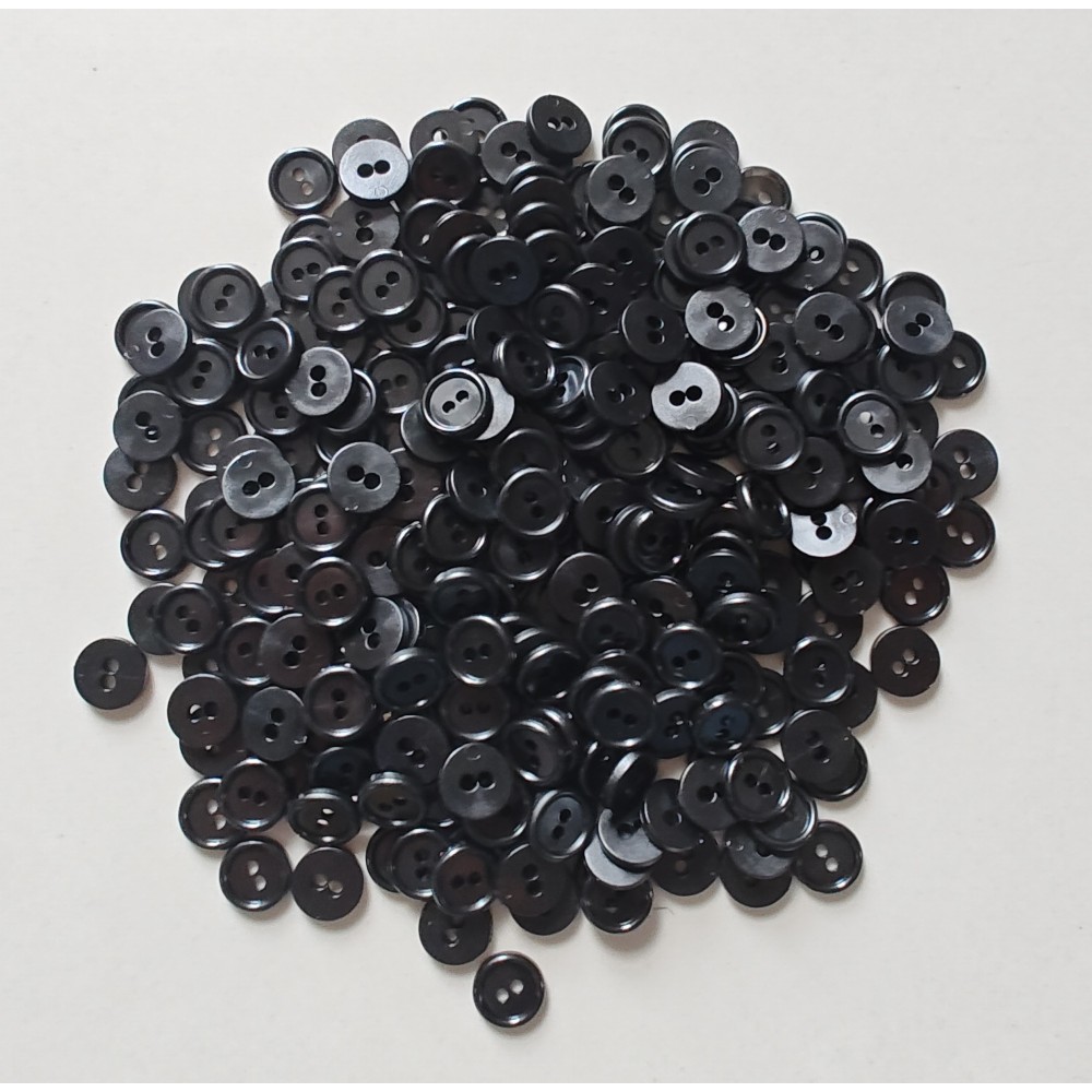 Guziki koszulowe 10 szt. czarne