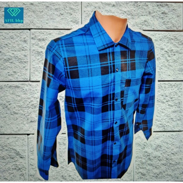 Niebieska koszula flanelowa. BRAGIO