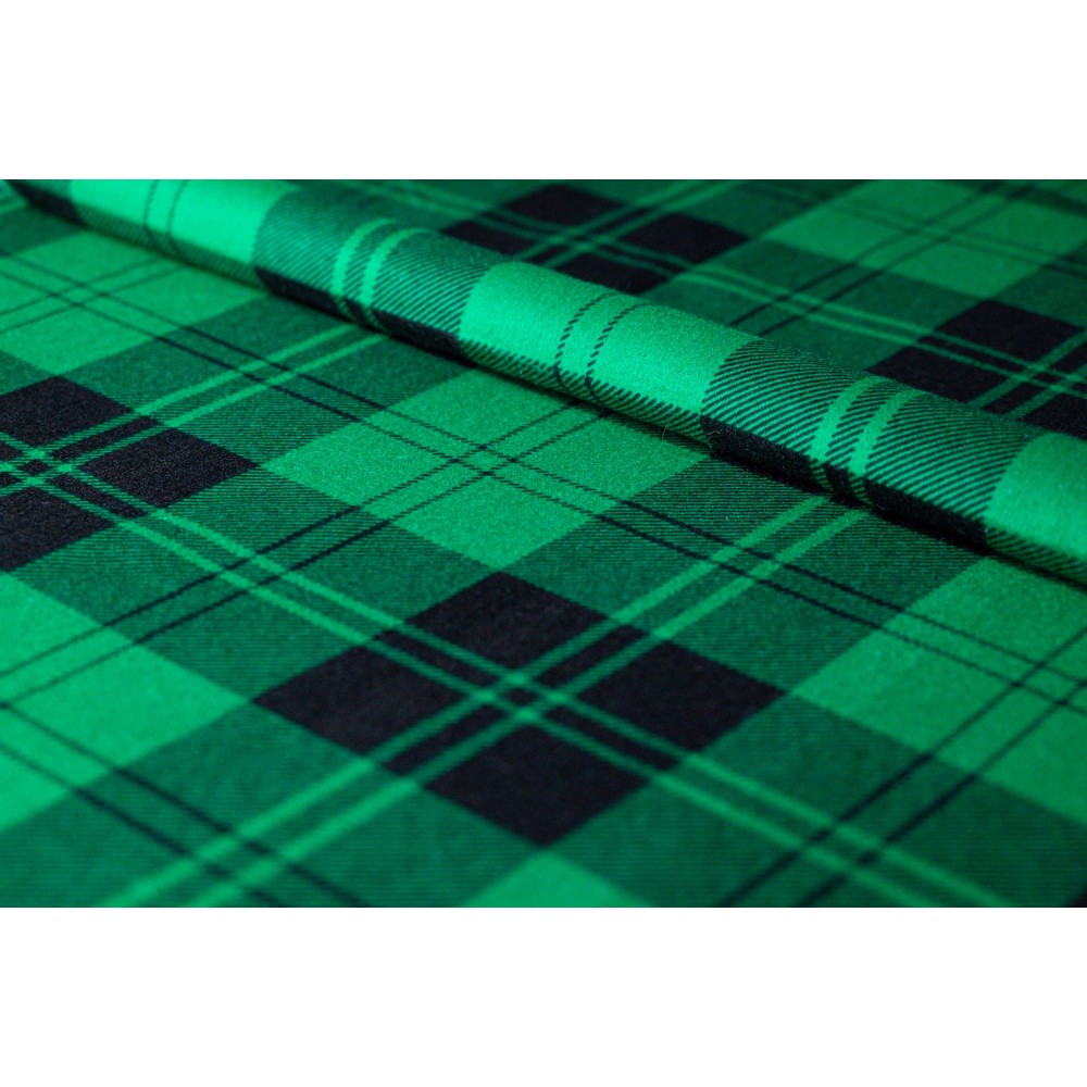 Flanela zielona czarna 170 g/m2 Bragio