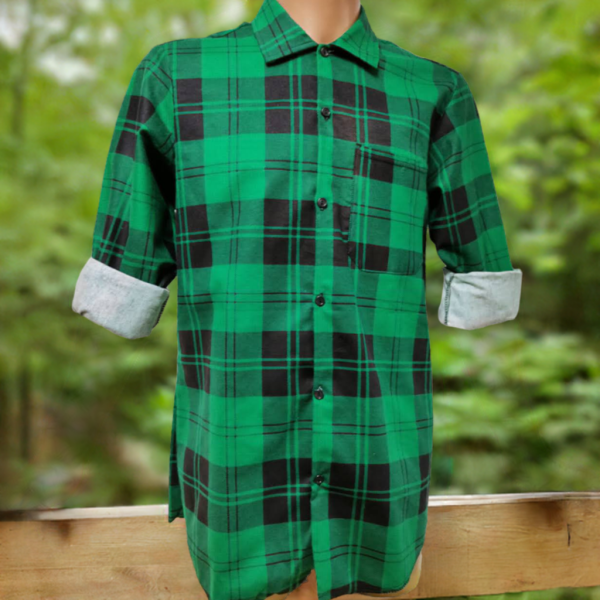 Zielona koszula flanelowa Bragio