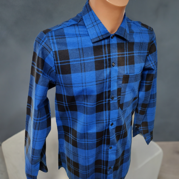 Niebieska koszula flanelowa. BRAGIO