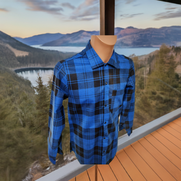 Niebieska koszula flanelowa. BRAGIO