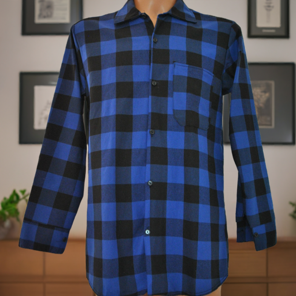 Koszula niebiesko-czarna 190 gr/m2 Tkana Premium