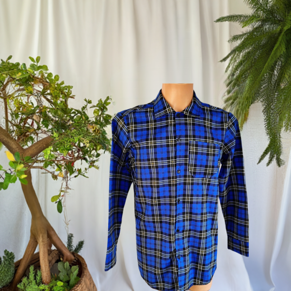 Koszula flanelowa niebieska Grot