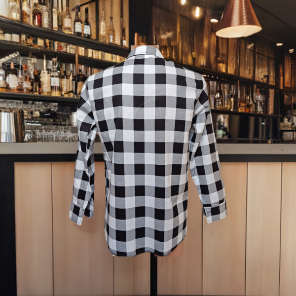 Koszula flanelowa  biało-czarna 170 gr/m2