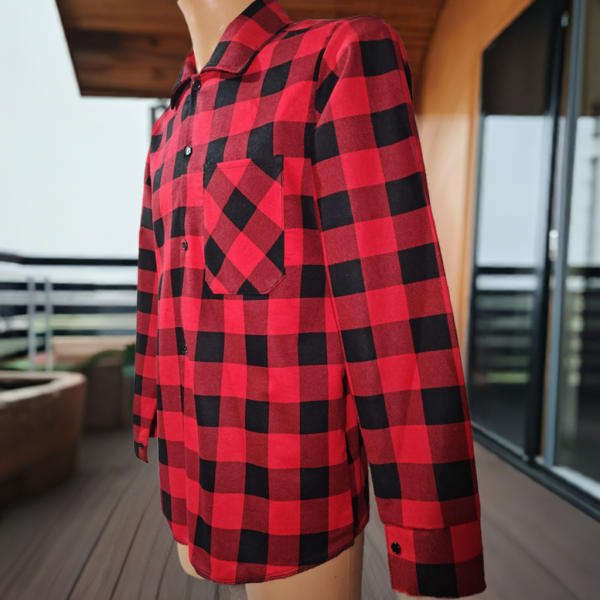 Koszula flanelowa czerwono-czarna 170 gr/m2