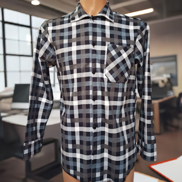 Koszula szaro-czarno- 170 gr/m2