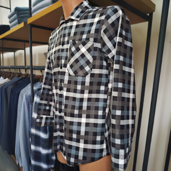 Koszula szaro-czarno- 170 gr/m2