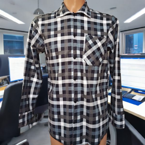 Koszula szaro-czarno- 170 gr/m2