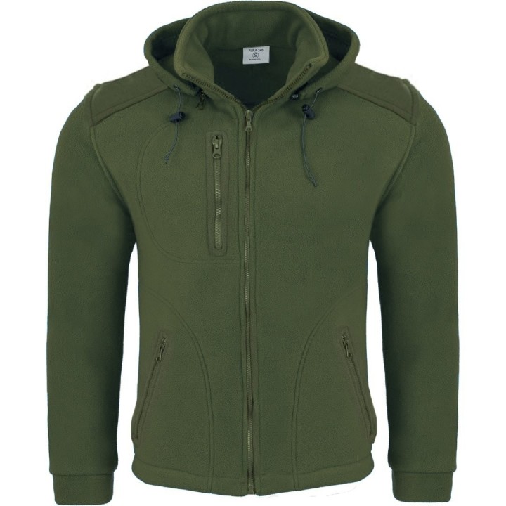 Bluza polarowa z kapturem Khak FLRA 340 BUS HOOD KH-KH