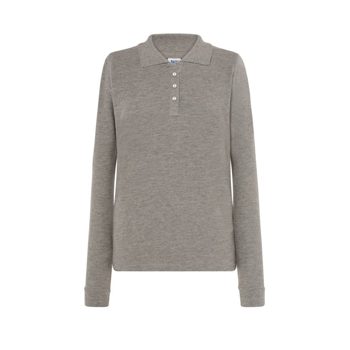 Polo damska  Grey  z długimi rękawami POPL 200 GM