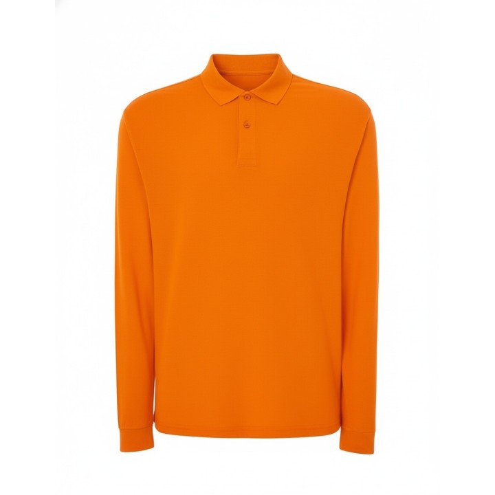 Polo pomarańcz męski  długi rękaw 210 LS OR