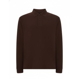 Polo brązowy męski  długi rękaw 210 LS CH