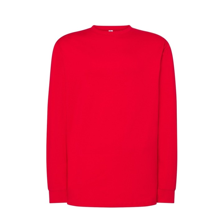 T-SHIRT 170 g/m² Red  Długi rękaw TSRA LS RD